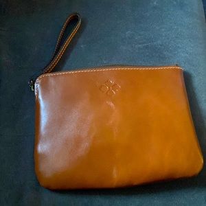 Patricia Nash small zipper purse beautiful saddle brown never used